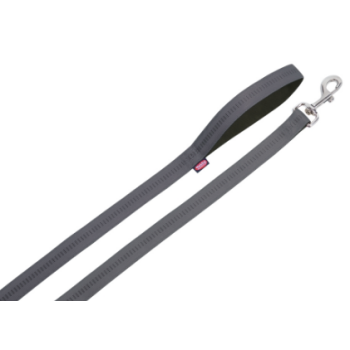 Nobby Поводок для собак Soft Grip M-L 2х120 см серый