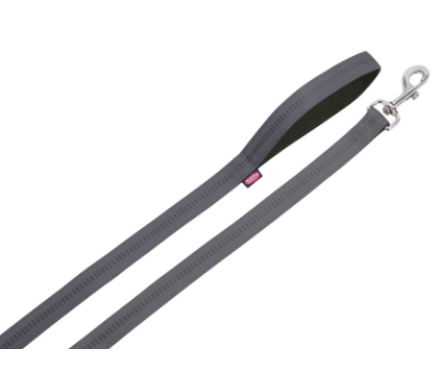 Nobby Поводок для собак Soft Grip M-L 2х120 см серый