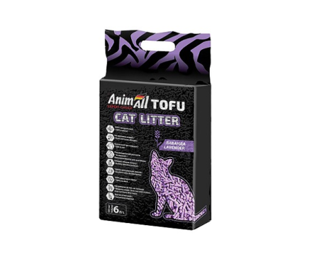 AnimAll Наполнитель Tofu с ароматом лаванды 2,6 кг 6 л