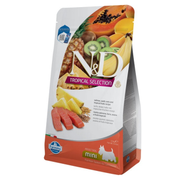 Farmina N&D Tropical Adult Mini Сухой корм для собак Лосось и тропические фрукты 1,5 кг