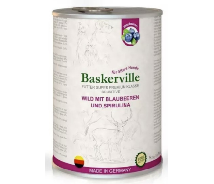 Baskerville HF Holistic Консерва для собак Оленина с черникой и спирулиной 800 г