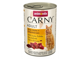 Animonda Carny Adult Консерви для котів з яловичиною куркою та качиними серцями 400 г