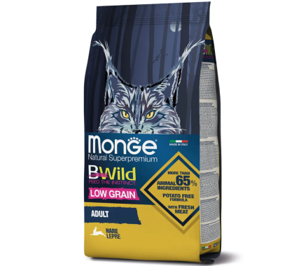 Monge Сухий корм для котів Bwild Low Grain Заєць 1,5 кг