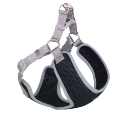 Nobby Шлейка для собак Black Mesh Reflect XS 1х33-41х37 см серая