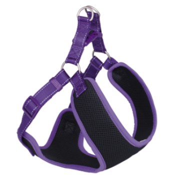 Nobby Шлейка для собак Black Mesh Reflect S 1х41-46х42 см фиолетовая