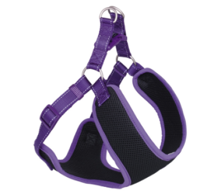 Nobby Шлейка для собак Black Mesh Reflect S 1х41-46х42 см фиолетовая