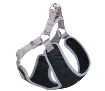Nobby Шлейка для собак Black Mesh Reflect S 1х41-46х42 см серая