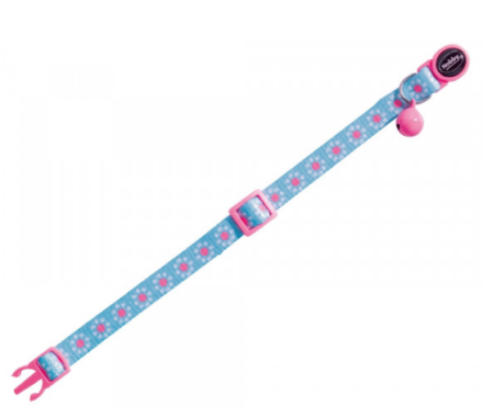 Nobby Ошейник для кошек Flower Blue нейлоновый голубой