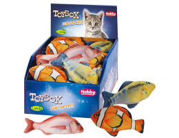 Nobby Іграшка для котів Рибка плюш з катніпом 14,5-16,5 см