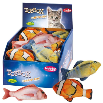 Nobby Іграшка для котів Рибка плюш з катніпом 14,5-16,5 см