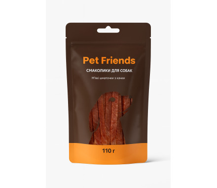 Pet Friends Ласощі для собак М'які шматочки з качки 110 г