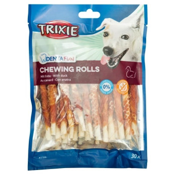 Trixie Лакомства для собак Denta Fun Кость для чистки зубов с уткой 12 см 240 г
