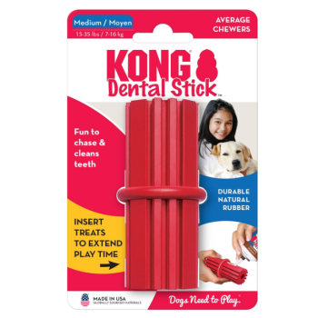 Kong Dental Stick toy for dogs wand for chewing m red