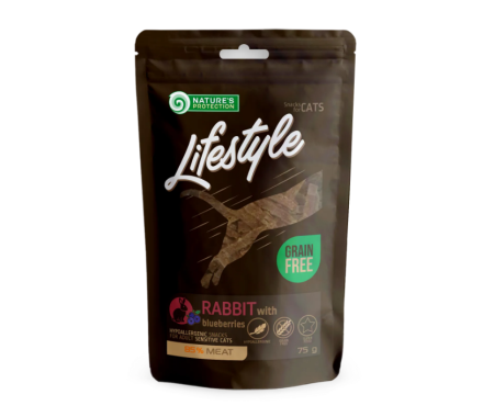 Nature\'s Protection Лакомства для котов Lifestyle snacks Кролик и черника 75 г