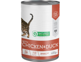 Nature\'s Protection Консерва для кошек Sterilised Курица и Утка 400 г