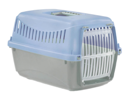 MP Bergamo Gipsy 1 Переноска для котов S Light Blue с пластиковыми дверцами 46х31х32 см