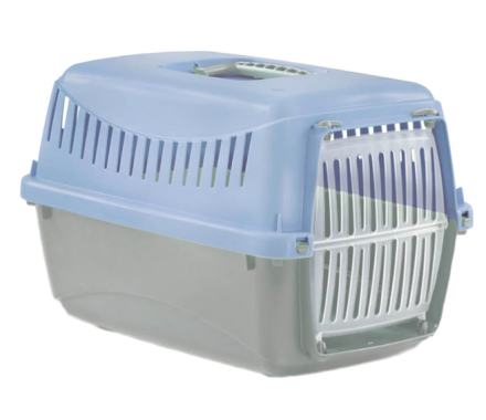MP Bergamo Gipsy 1 Переноска для котов S Light Blue с пластиковыми дверцами 46х31х32 см